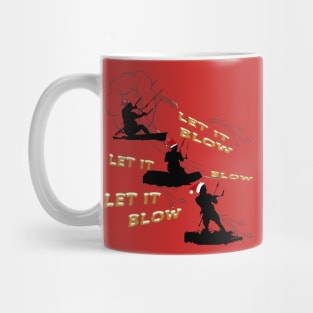 Festive Christmas Seasonal Holiday Kitesurfing 6 Mug